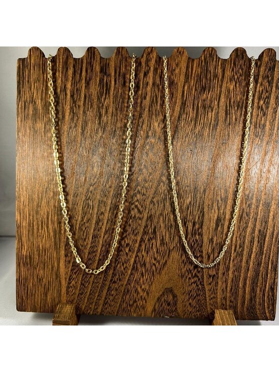 Jewelry - Gold Tone Rope & Figaro Chain Necklace Set